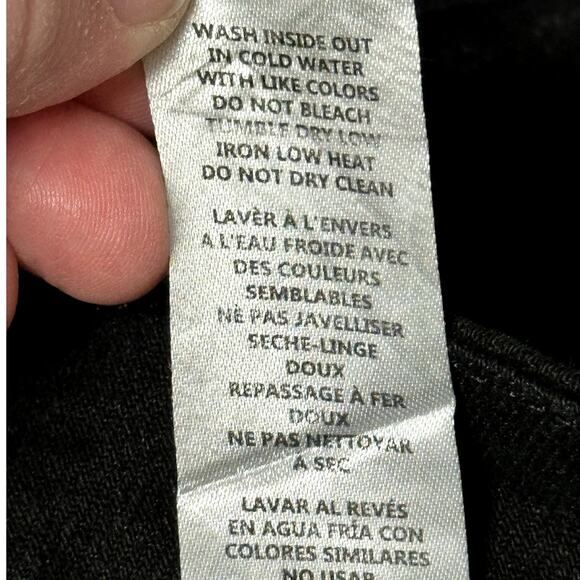 Good American 'Good Classic" Coated Skinnyish Fit Hi-Rise Black Women Size 14/32 - Picture 10 of 13